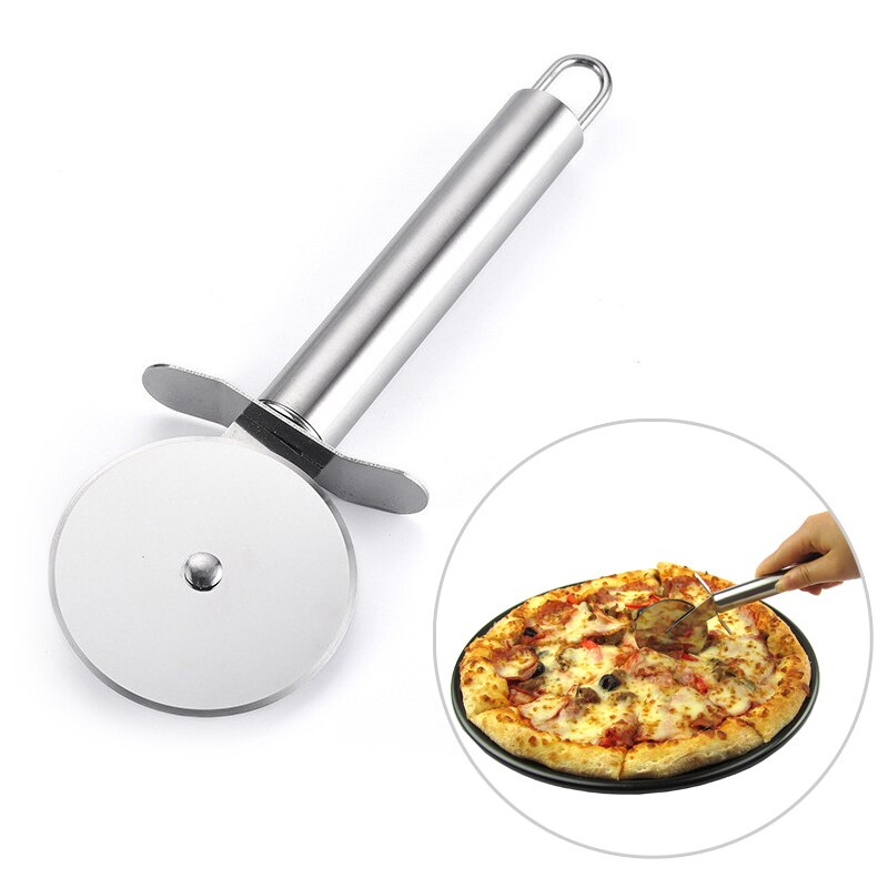 Roestvrij Staal Pizza Mes Cutter Wielen Pizza Mes Snijders Cake Brood Taarten Ronde Mes Cutter Pizza Hulpmiddel pizza cutter