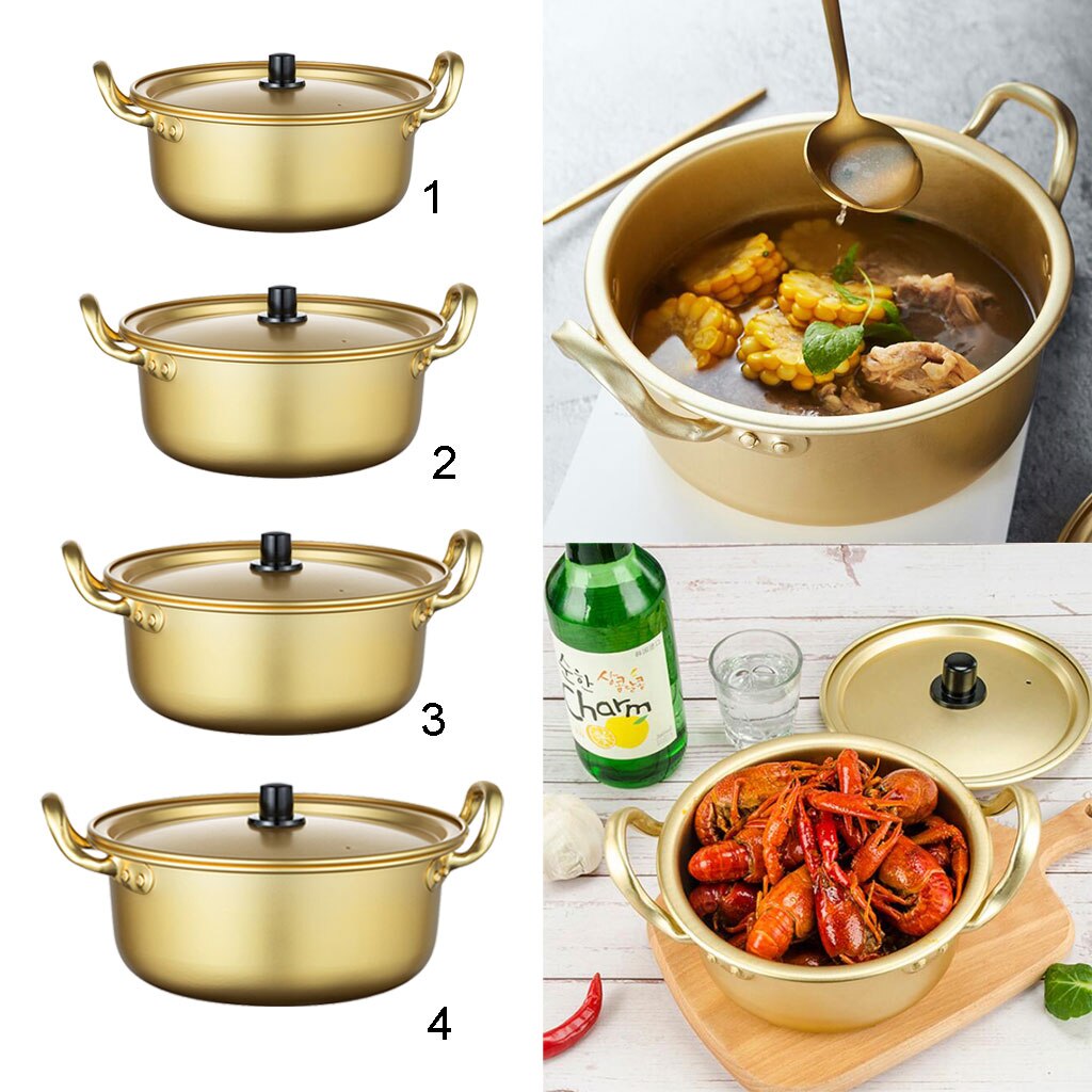 Koreansk noodle pot shin ramyun aluminium cook pot ramen noodle pot, valgt 4 størrelse