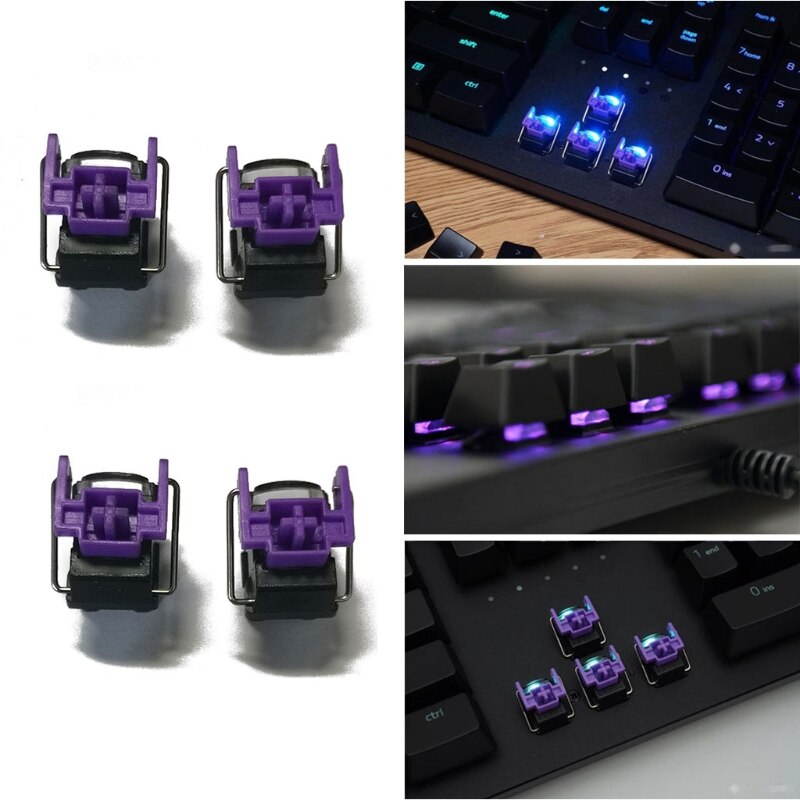 CPDD 4Pcs Purple Optical Switches Swap Switch for razer Huntsman Elite
