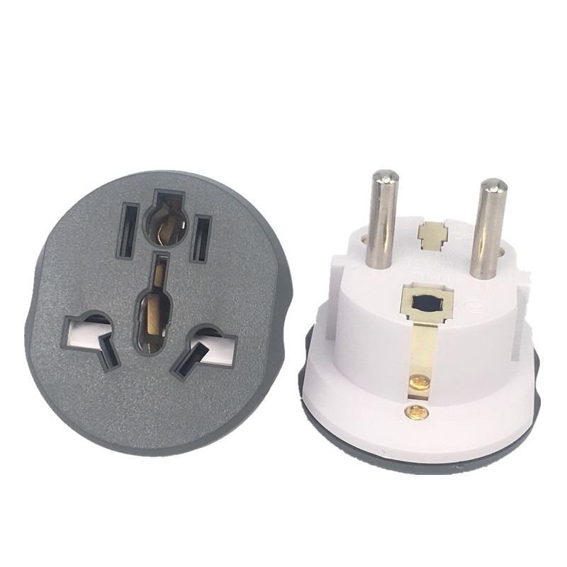 Universal Plug Converter AU US UK CN To EU KR Travel Adapter Home Plug Adapter 16A 250V Wall Electric Socket Outlet