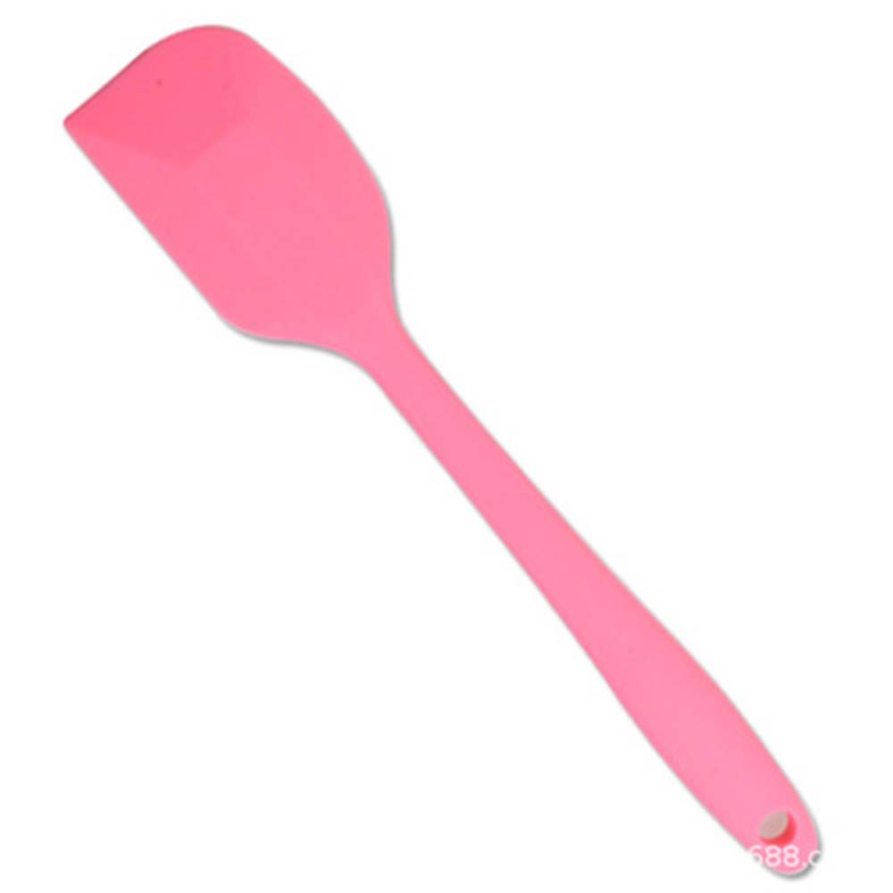 Baking Scraper Shovel Bakery Cake Baking Tool Food Grade Non Stick Spatula Butter Spoon Cooking Silicone Spatula Rubber: Pink