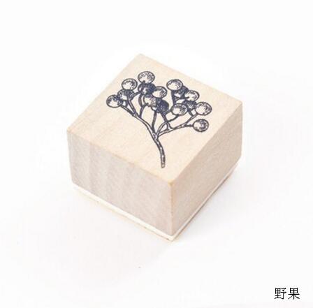 Sellos de sello de goma para álbum de fotos, sellos de madera para decoración de álbum de recortes, DIY, planta en el bosque, 1 ud.