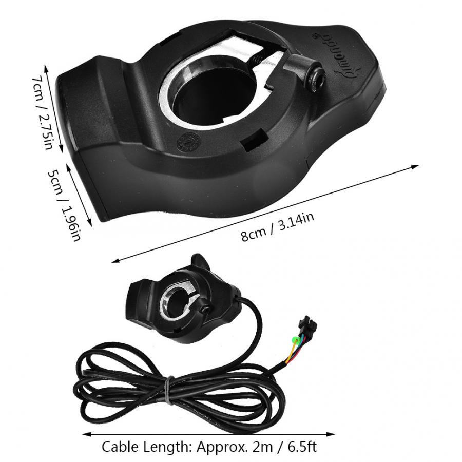 12-99v e-bike polegar acelerador com display lcd scooter elétrico guiador preto polegar apertos de acelerador para bicicleta elétrica acessório