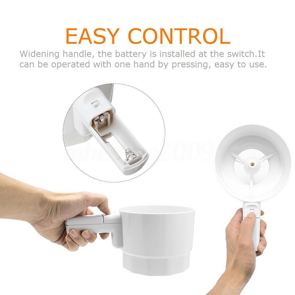 Electric Flour Sieve Plastic Cup Shape Mechanical Hand-Held Sifter Shaker Cakes Sugar Mesh Sieve Baking Tools Kitchen Gadgets