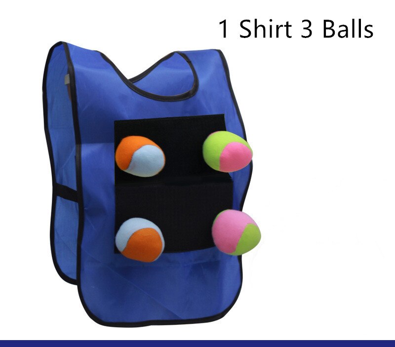 1 squadra Giochi Shirt con 3 Sfera Appiccicosa Giochi All'aperto Per Bambini Genitori Giocattoli di Sport Per I Bambini Dodge Sport con la Palla Giocattolo la cooperazione Gioco: Kids Widen Blue