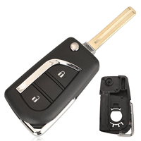 jinyuqin Flip Folding Remote Key Shell Case fit CR2016 Holder for Toyota Levin Camry Reiz Highlander Corolla VA2 Toy48 Toy43: GRAY