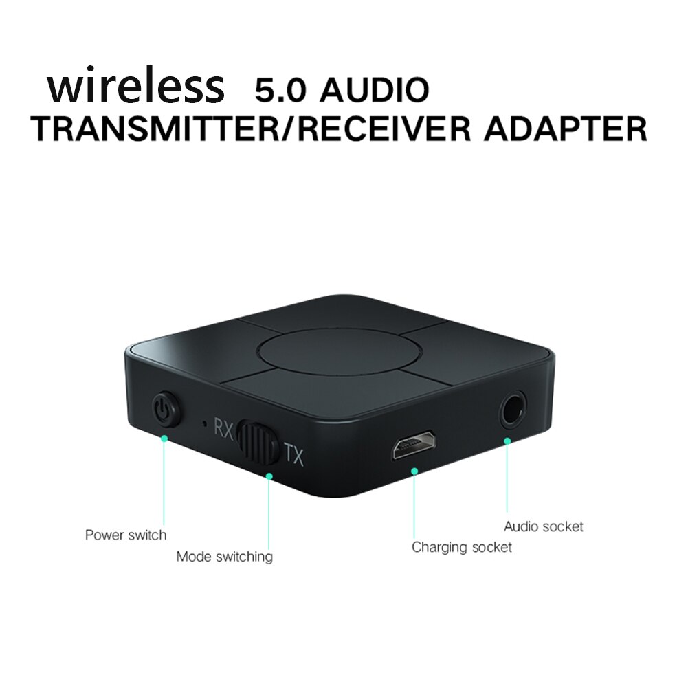 KN326 Bluetooth-compatible 5.0 Audio Transmitter Receiver 3.5mm AUX Jack RCA Wireless Music Audio Adapter with Mic for Car PC TV
