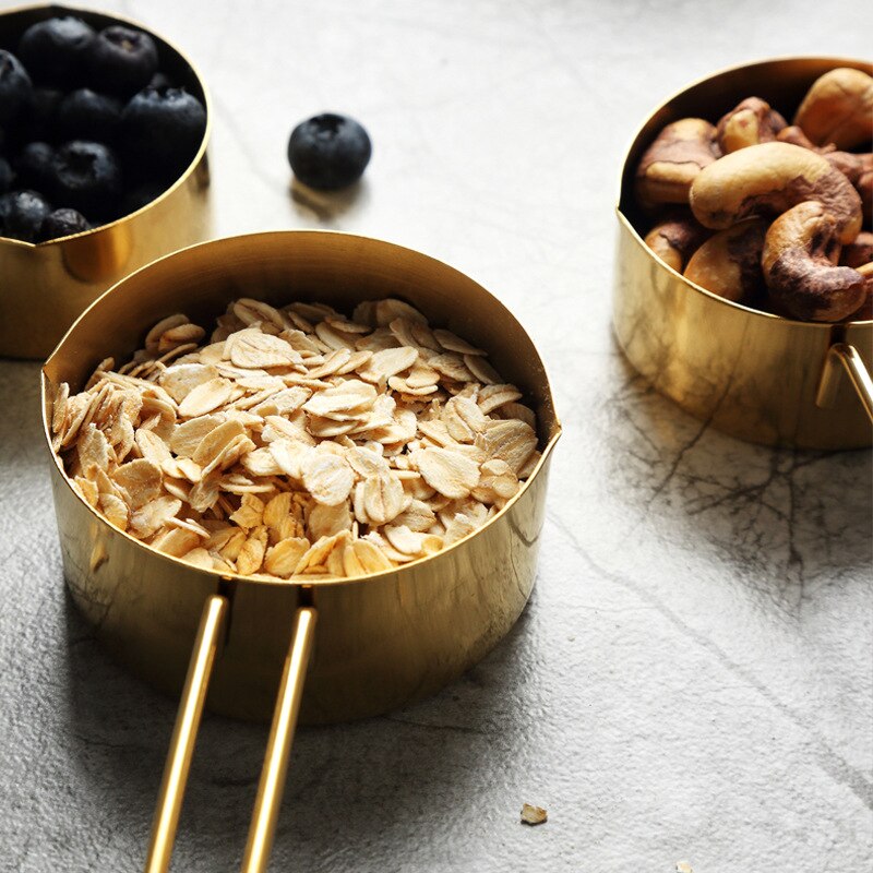 Stainless Steel Measuring Spoons Cups Set Baking Tea Coffee Spoon Flour Liquid Measuring Tool Cooking Kitchen Accessories Gadget