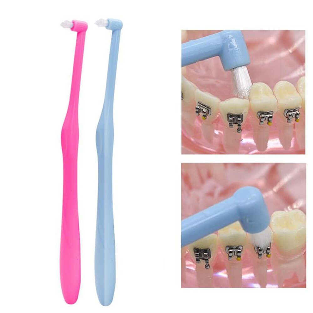 2pcs Oral Interdental Tooth Brush Small Soft Hair Correction Teeth Braces Dental Floss Oral Tooth Care