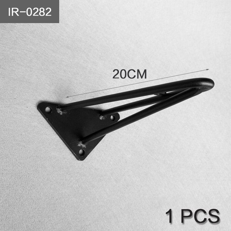 Retro Iron Black Triangle Wall Bracket Fixed Tray Shelf Wood Metal Bracket Wall Shelf for Microwave Hardware Accessories: IR-0282