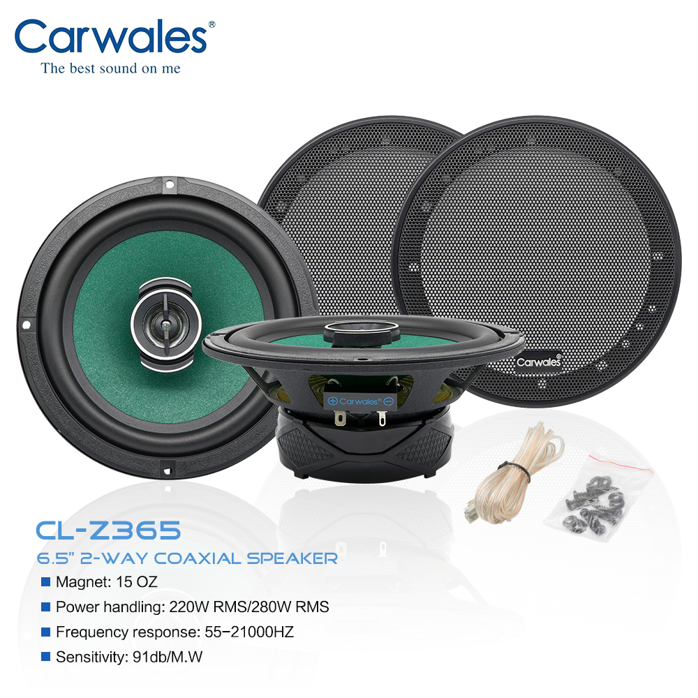 Carwales Auto 6.5 &quot;2-weg Coaxiale 6.5 Inch Speaker Audio Set Automotive Speaker voor Auto Sub Woofer Tweeter speaker Kit met Treble