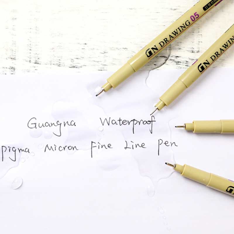 1 Pcs Black Pigma Micron Pen Waterdichte Handgetekende Schets Naald Pen Hand Dawing Liner Fineliner Cartoon Handtekening pen