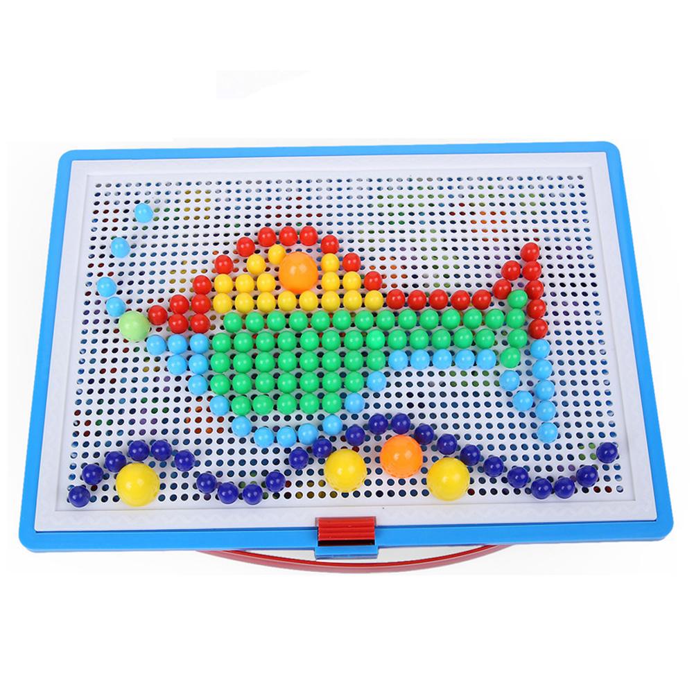 Puzzel Grappige Patronen Speelgoed Chilren Kids Creatief Speelgoed Vroeg Leren Educatief Mozaïek Pegboard Paddestoel Nagels Jigsaw Meisjes Speelgoed