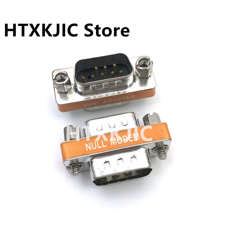 Mini Null Modem DB9 Female Male plug Adapter Gender Changer cross