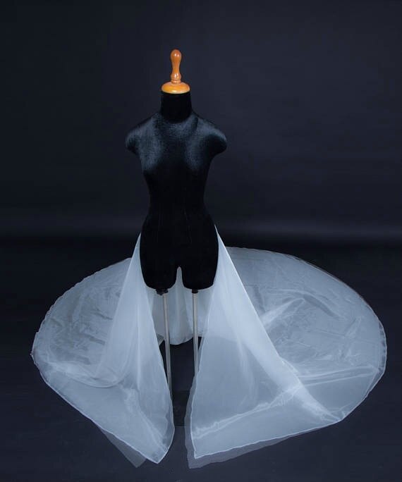 Abnehmbare Braut Zug Abnehmbare organza Hochzeit Zug Kathedrale, Abnehmbare Hochzeit rock Abnehmbare Zug, Weddingaccessories