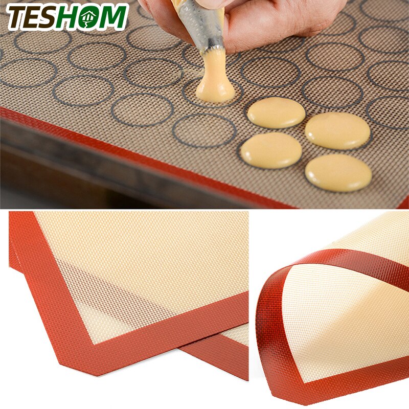 Herbruikbare Siliconen Bakken Mat Vel Voor Oven Hittebestendige Macaron/Gebak/Cookie Making Pad Vel Anti-aanbak Rolling Deeg matten
