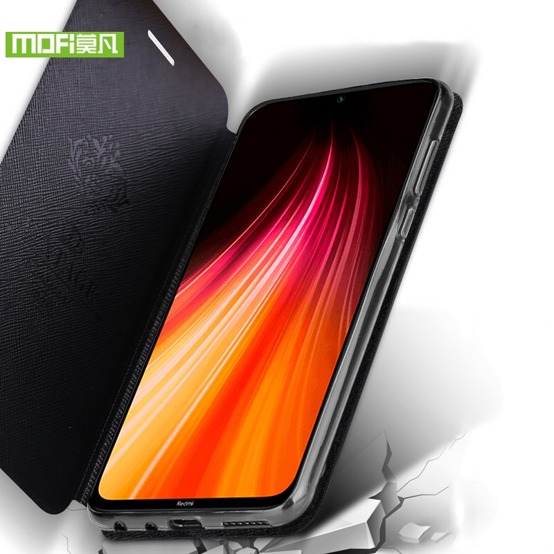 For Xiaomi Redmi Note 8 8T Case Silicon Cover Flip Leather Mofi For Xiaomi Redmi Note 8 8T Pro global version 360 shockproof