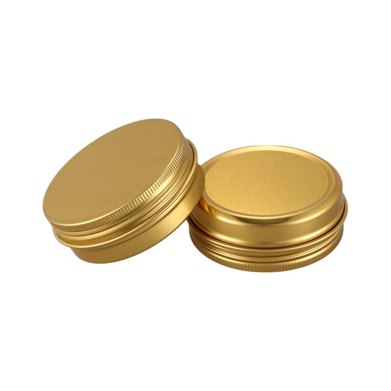 10Pcs Blikjes Schroef Top Containers Aluminium Ronde Blikjes Reizen Blikken Opslag Jar Voedsel Blikken Containers Blikken Met Deksels, goud