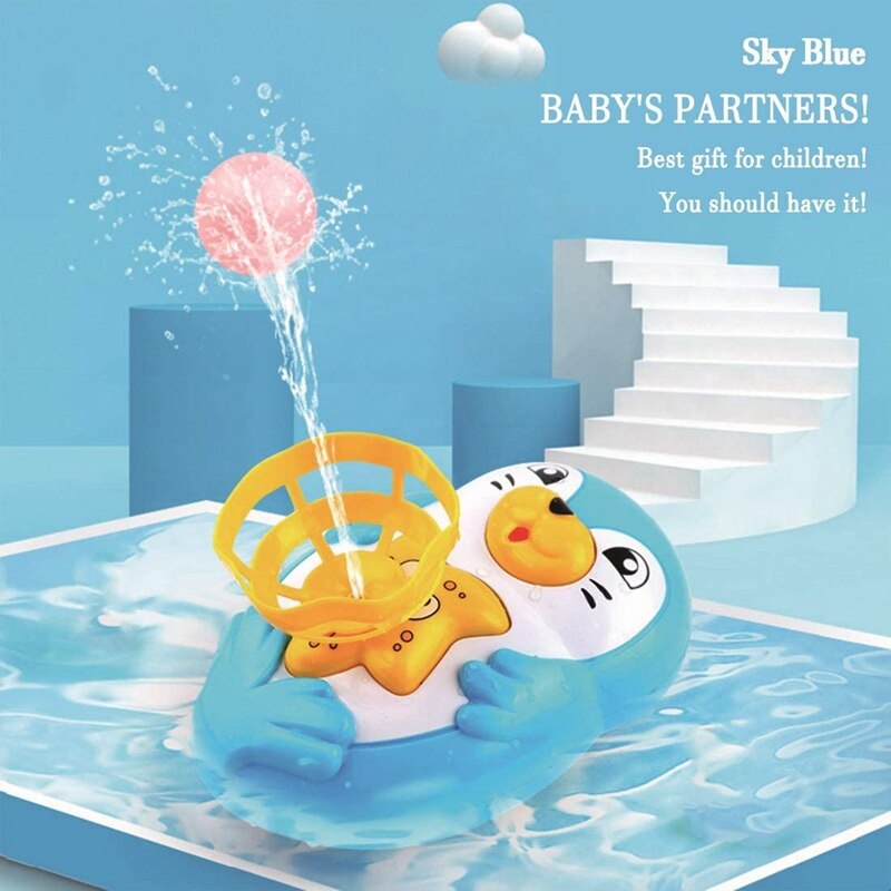 Bath Toys for Toddlers 3-6 Years Seal with 2 Balls Bath Sprinkler Toy