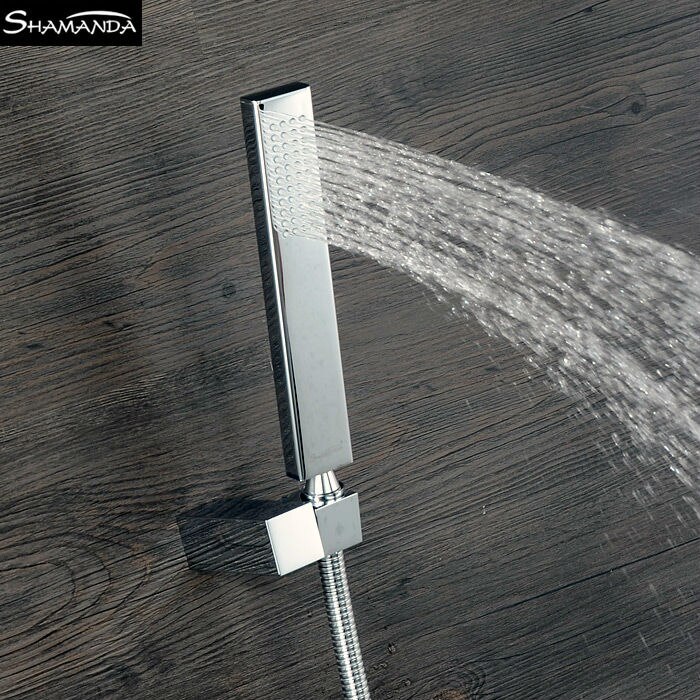 Solid Brass Chrome Hand Shower Several Styles Handheld Showers with Shower Holder,Shower Hose Bathroom Products