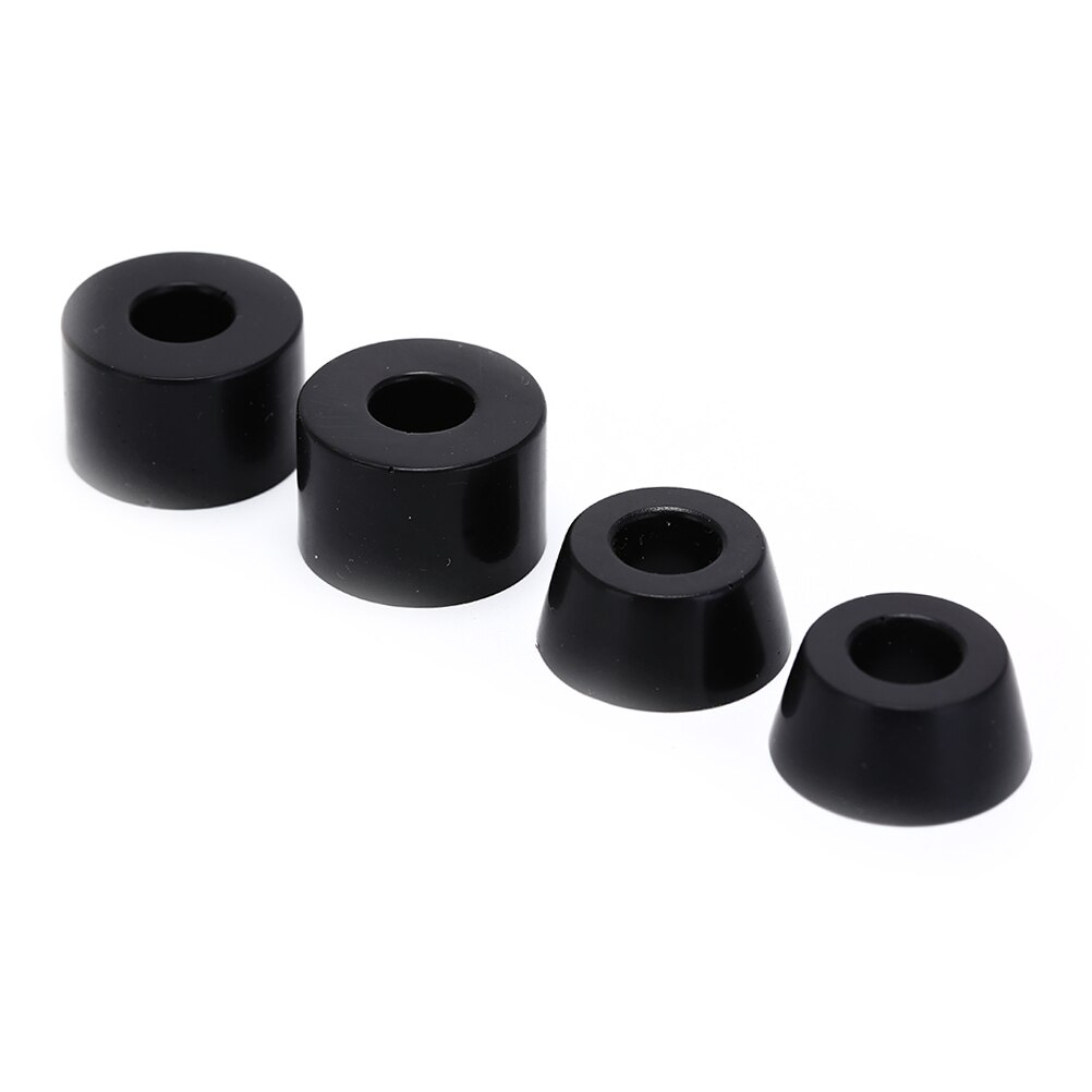 4X Skate Rodas de Caminhão Eixo Bucha Buchas Scooter PU Almofada Dança Longboard Skate Acessórios À Prova de Choque: black