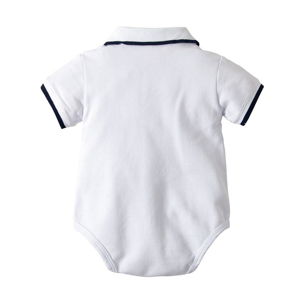 Gentleman Short Sleeve Letter Printed Bodysuit Romper Clothes Infant Baby Boys Stylish Energetic Cool Baby Designe Baby Clothes