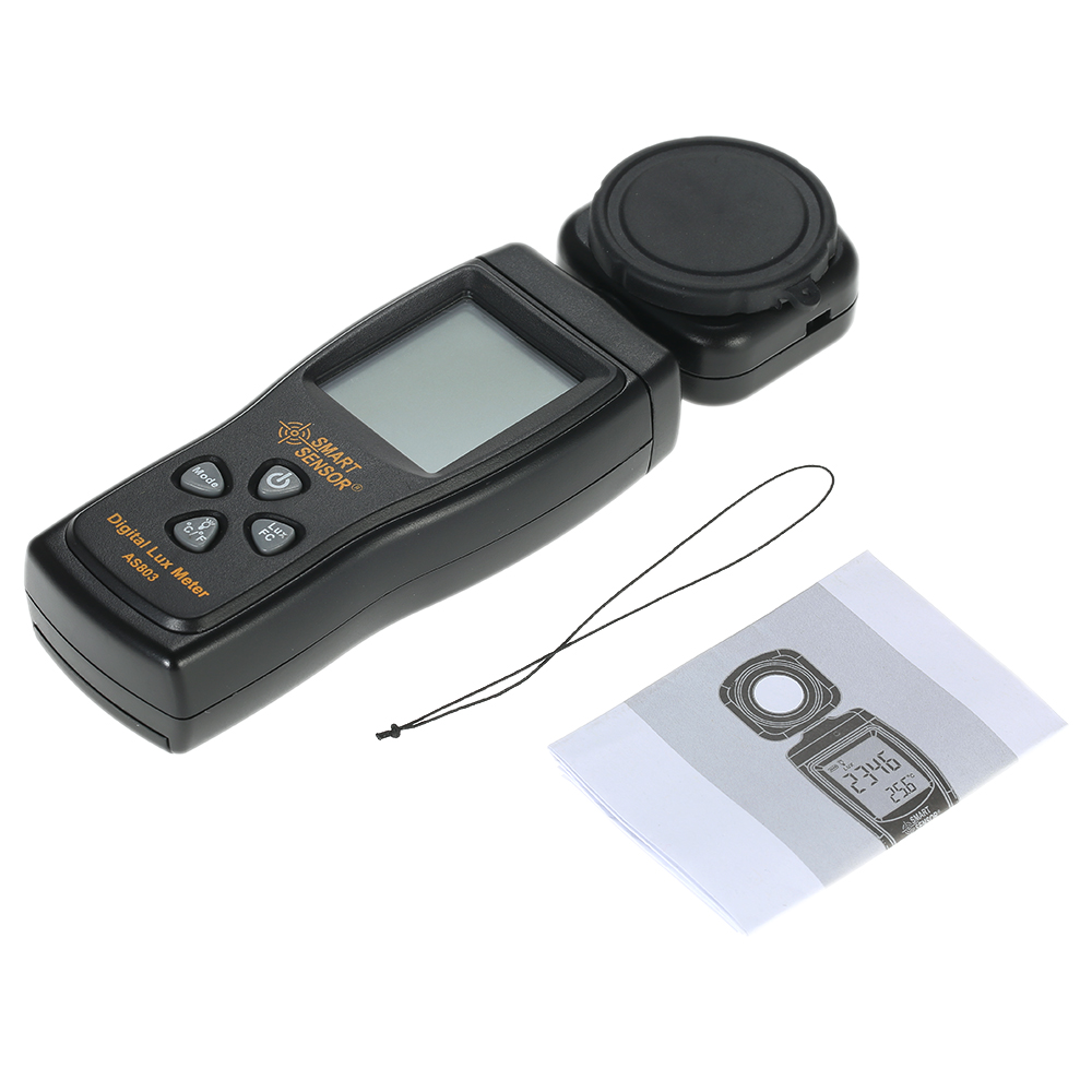 SMART SENSOR Mini Digital Lux Meter LCD Display Handheld Illuminometer Luminometer Photometer Luxmeter Light Meter 0-200000 Lux