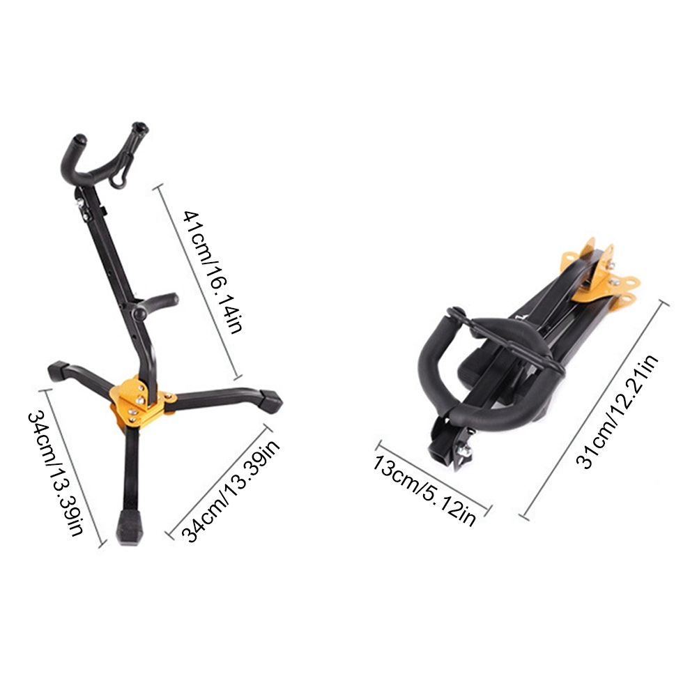 Przenośny, składany stojak na saksofon tenorowy altowy, uchwyt na statyw, akcesoria robić instrumentów: Jasno szary