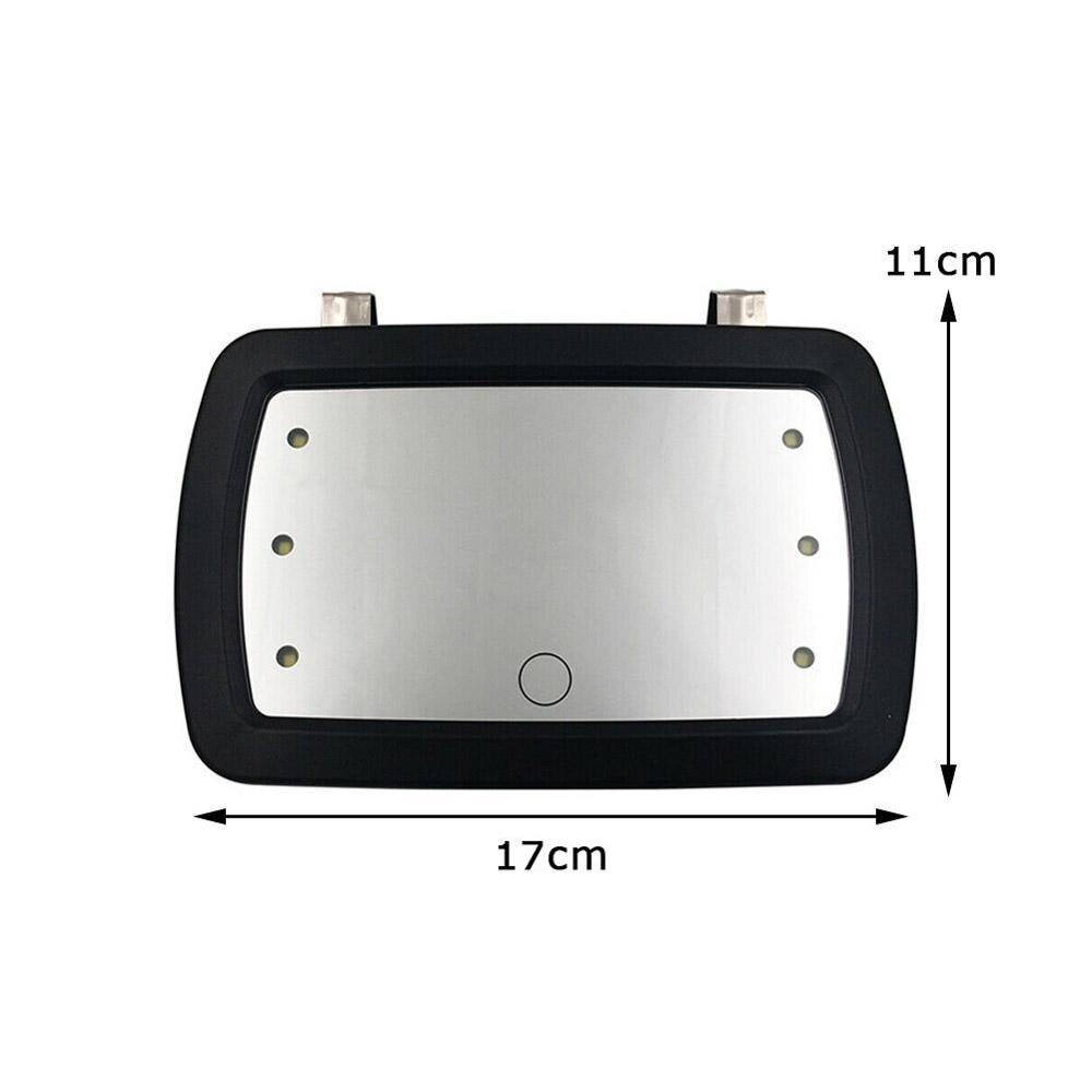Universal bil interiör spegel led touch switch makeup spegel solskydd spegel hög klar för bilar suv husbil auto tillbehör