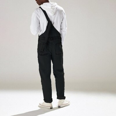 Bretelles hipster de rue d'été, jeans taille haute pour hommes