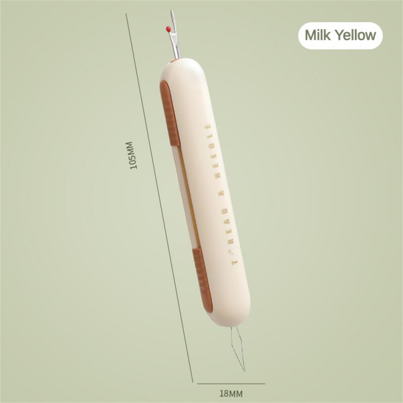 Herramientas de costura 2 en 1 para enhebrar agujas, enhebrador automático fácil de enhebrar agujas, removedor de hilo de coser, despador de costuras, unpicker de puntadas: Gris oscuro