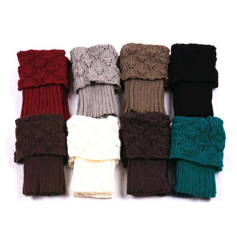 Women Crochet Boot Cuffs Knit Toppers Boot Socks Winter Leg Warmers