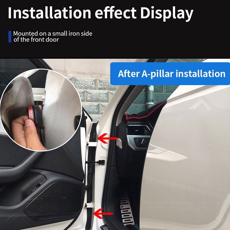 Double Layer Rubber Car Door Seal Strips Thicken Upgraded Sealing Stickers for Soundproof Waterproof Dustproof Auto Door Fillers