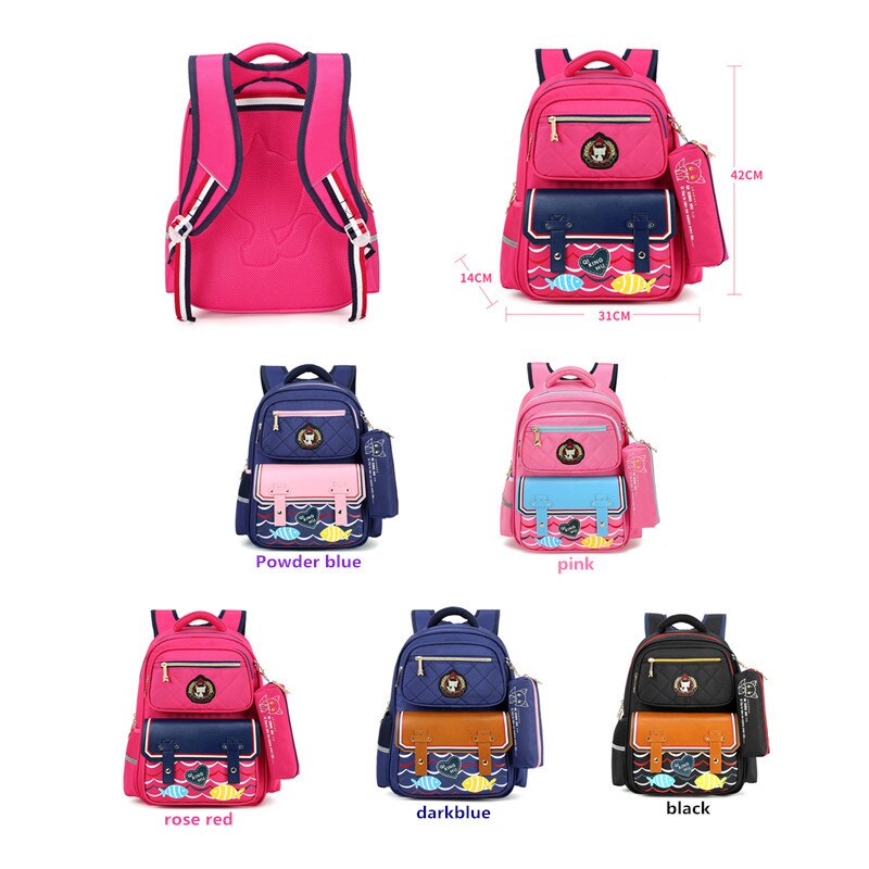 OKKID freundlicher schule Rucksack freundlicher schule taschen für mädchen nette wasserdicht rosa Rucksack für freundlicher reflektierende streifen schul