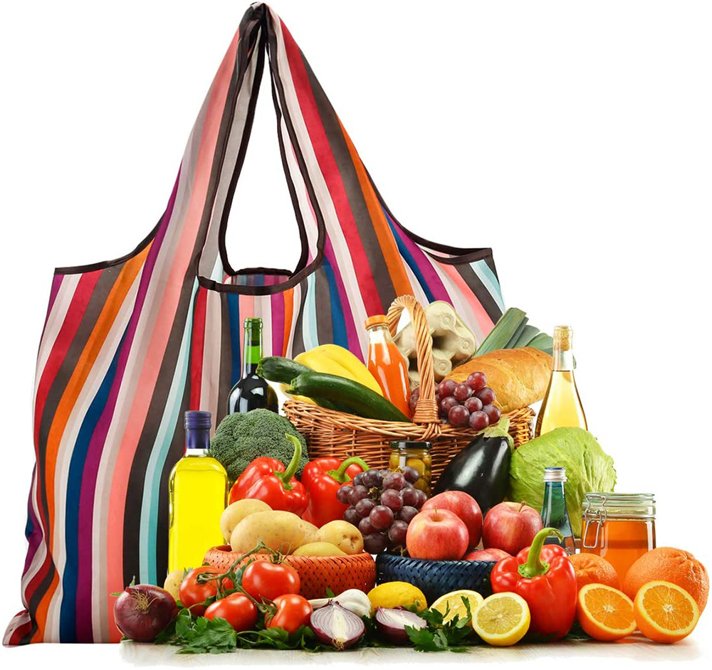 Grote Size Zware Boodschappentassen Herbruikbare Supermarkt Boodschappentas Handtas Opvouwbare Lady Schoudertas Machine Wasbare Oxford