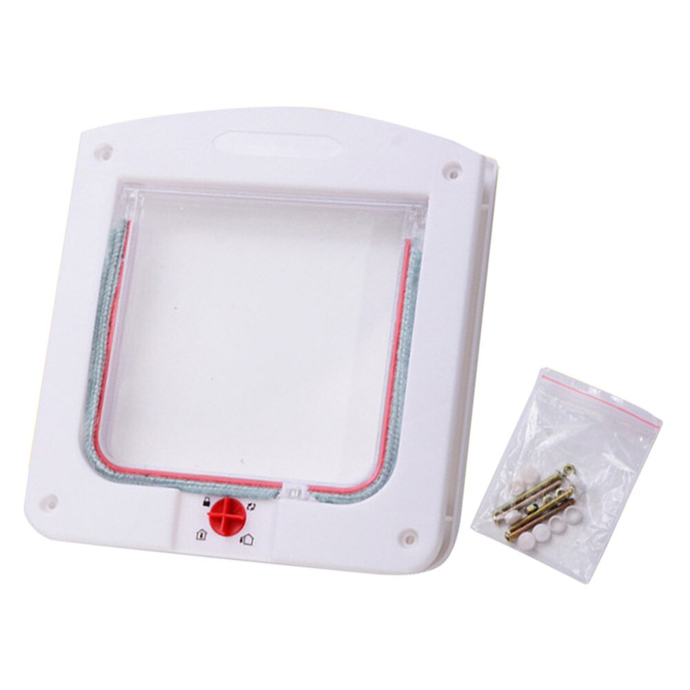 Flap Door Cat Adjustable Protective Security Gate PP Dog Animals Pet Cage 4 Way Lockable Out Of Durable