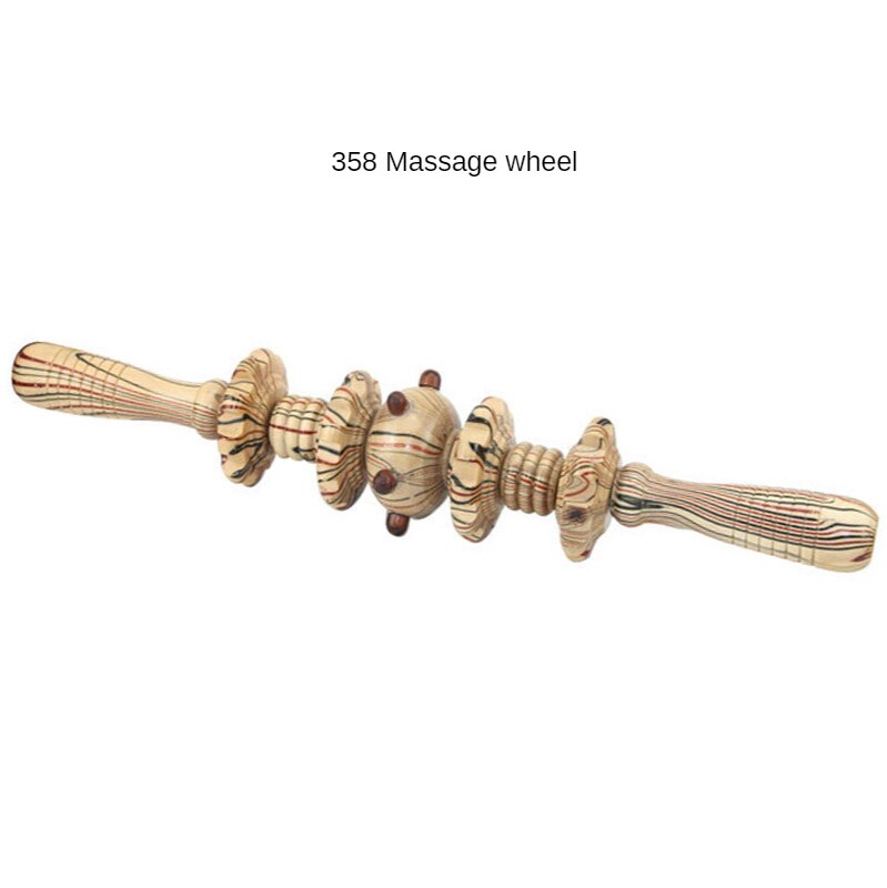 Portable Wood Massage Roller Cellulite Burn 9 Wheels Wooden Hand Massager Roller Reducing Soreness Fitness Body Care Therapy: 358 Massage wheel