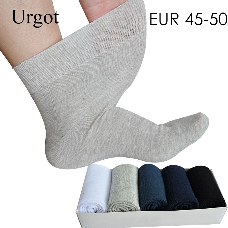 Urgot 5 par #39 butikk pluss butikk størrelser 48,49,50 alle-kamp uformelt virksomhet anti-lukt menn sokker sox meias calcetines hombre
