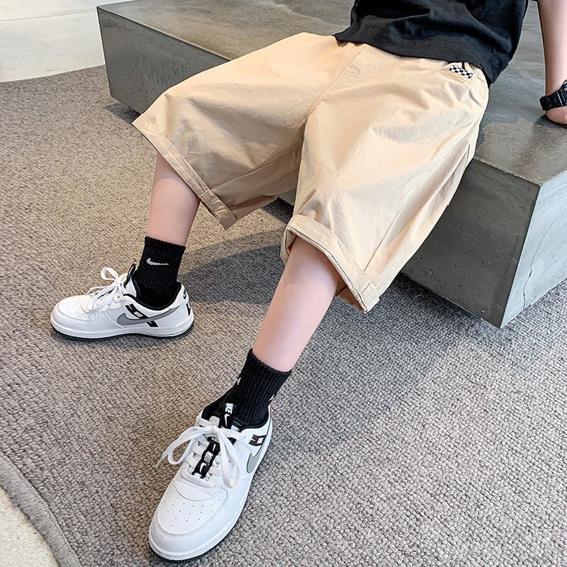 Shorts Pants for Kids Summer Casual Solid Color Boys Beach Sport Shorts for Teenage Short Sweatpants Clothes 5 7 9 11 13 14Years