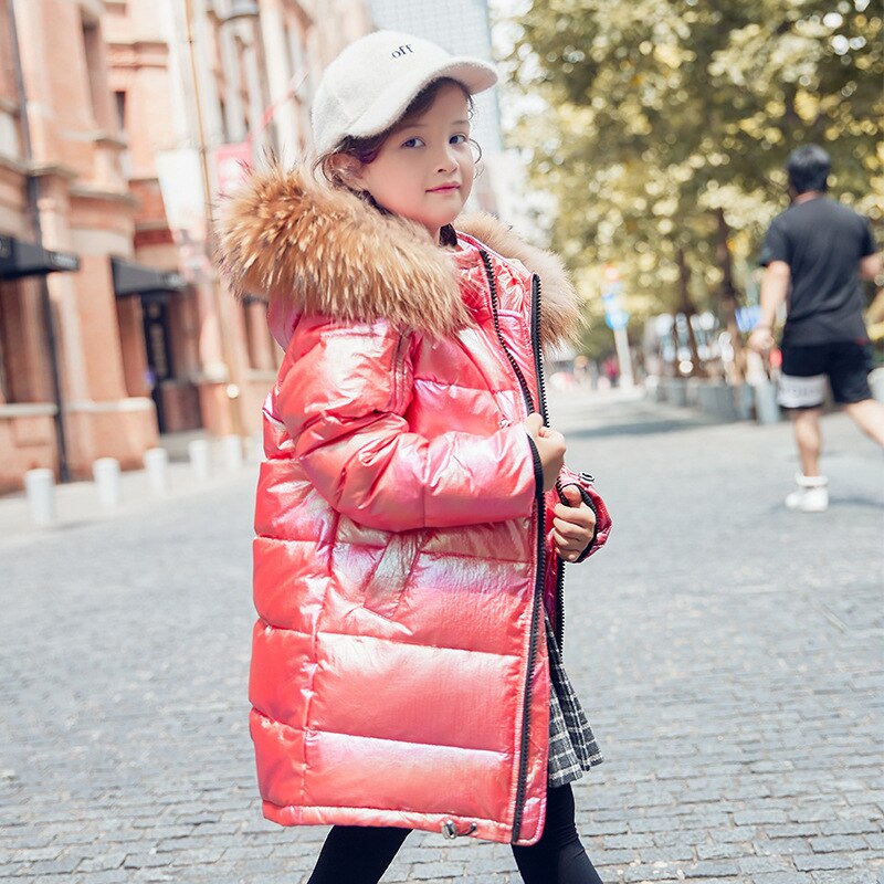 de fille doudoune chaude enfant vers le bas Parkas manteau fourrure enfant adolescent épaississement vêtements d'extérieur pour l'hiver froid