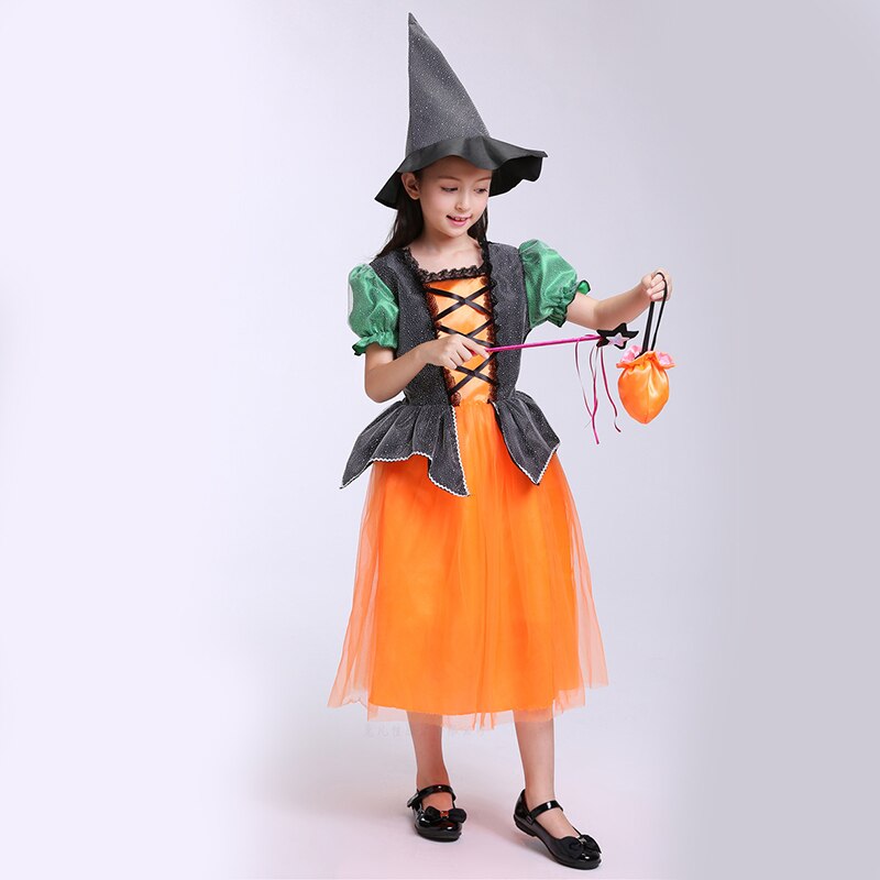 Halloween Kostuum Trend Kinderen Kostuums Jurk Bal Partij Pompoen Heks Prestaties Kleding Leuke Meisje Kleding