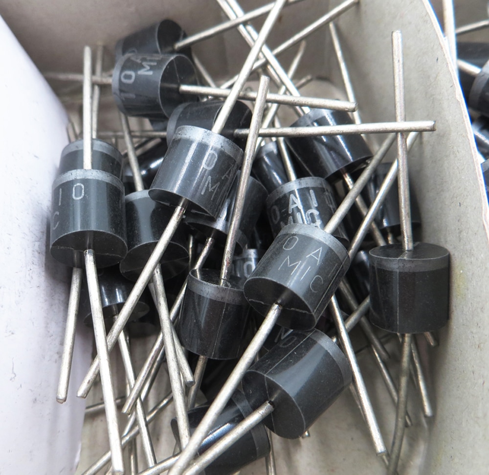 50pcs x 6A 10A 20A Diode 1000V MIC 6A10 10A10 20A10 schottky barrier diodes Rectifier for Solar Cells pv panel DIY