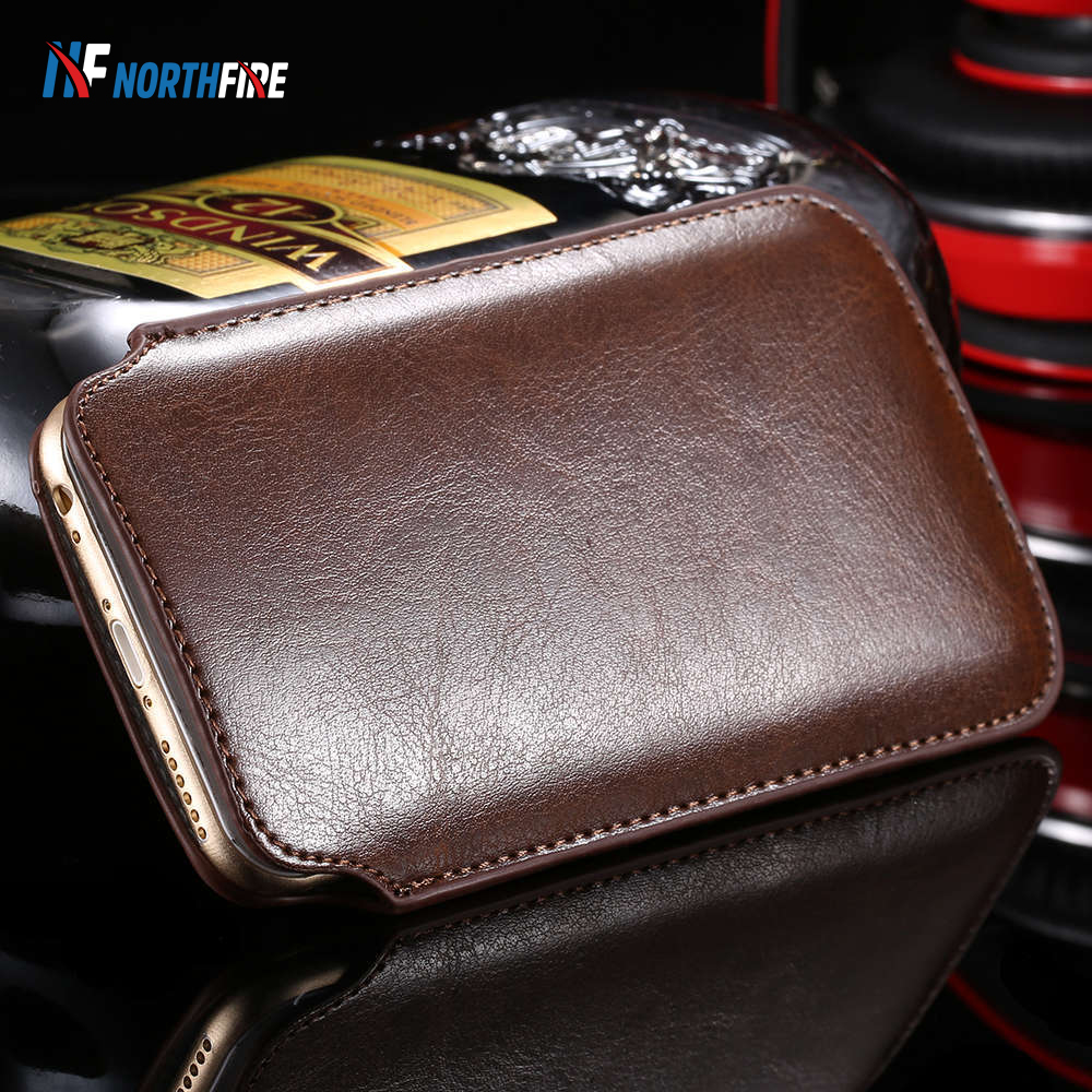 NORTHFIRE 5.5 pouces universel téléphone sac étui pour Huawei P30 Pro PU cuir étuis pour Xiaomi Mi9 luxe affaires Vintage pochette