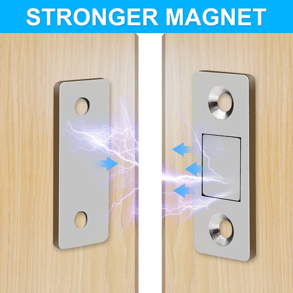 Loquets magnétiques puissants pour armoire avec vis, aimants de porte Ultra-fins, arrêt d'aimant adhésif Invisible pour fermeture de placard à tiroirs