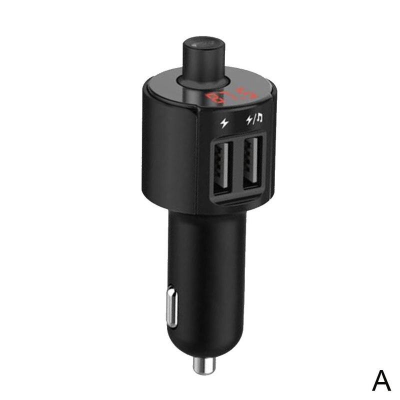 Wireless Bluetooth Car MP3 Player Music Audio Receiver USB FM Adapter Car Car Kit Transmitter Charger Handsfree V3O7 Blueto A0Q5: Black (A)