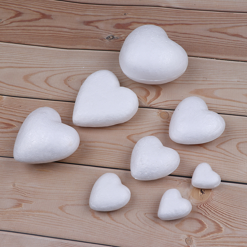 10Pcs Polystyreen Piepschuim Foam hartvormige Craft Voor Kerst Decoratie