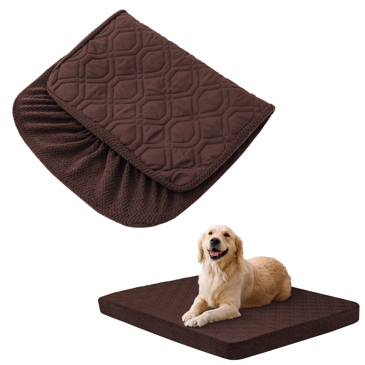 Dog Bed Covers Replacement Washable - Waterproof Dog Bed Covers Quilted, Water Absorbable Pet Puppy Bed Cover for Dog Cat: XS（old） / Chocolate
