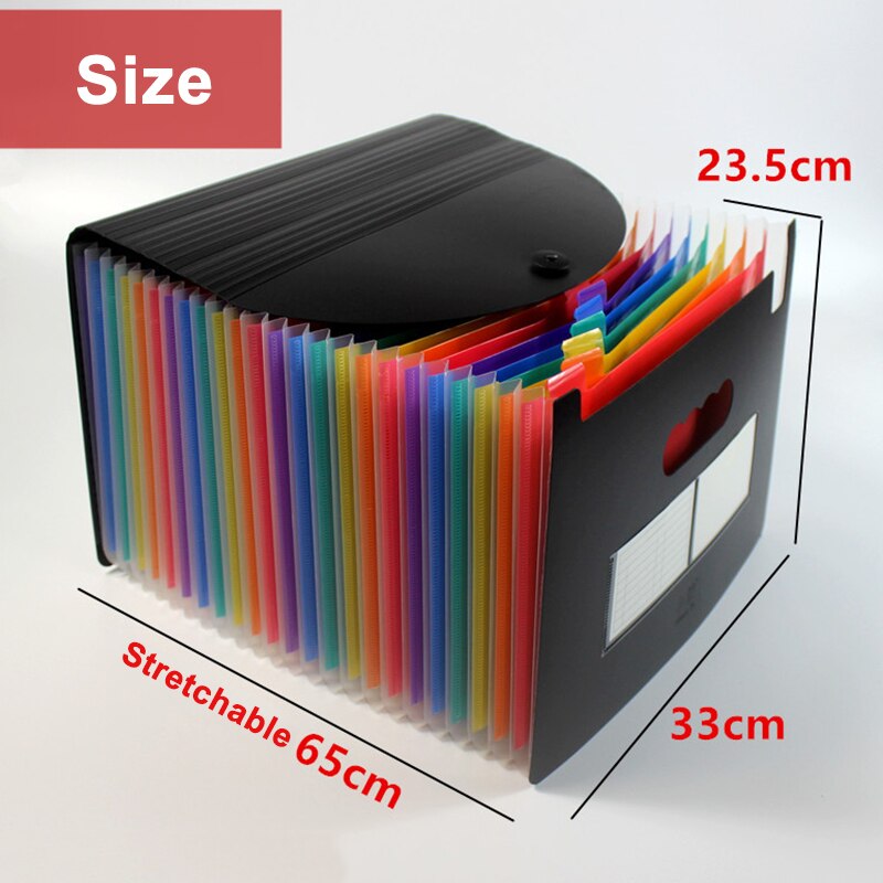 13/24 Pockets Expanding File Folder with Lid Accordion Office Document Organizer DU55