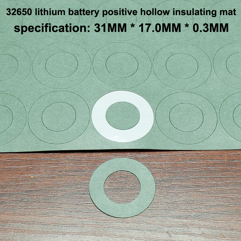 100pcs/lot 32650-32700 lithium battery positive pole hollow negative pole solid insulation pad highland barley paper sticker: grey