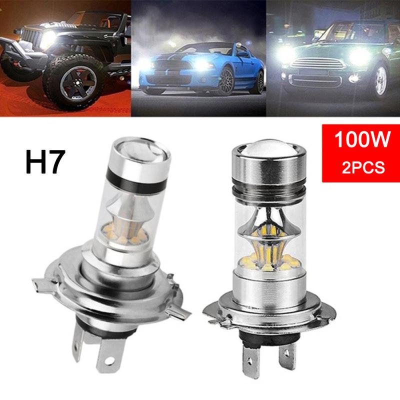 Stücke H7 LED Lampen Für Autos Scheinwerfer Lampen Nebel Licht Eis Blau 8000K 3000K Auto Fahren Birne Weiß 12V Super Helle Auto Scheinwerfer